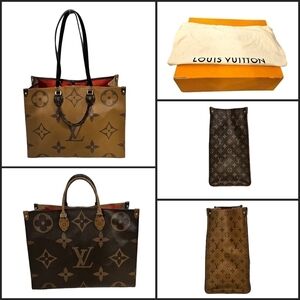 Louis Vuitton OnTheGo GM Tote in Reverse Monogram Excellent Condition